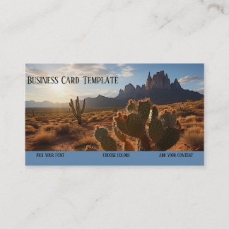 Wild West Desert Sunset Western Carte de visite