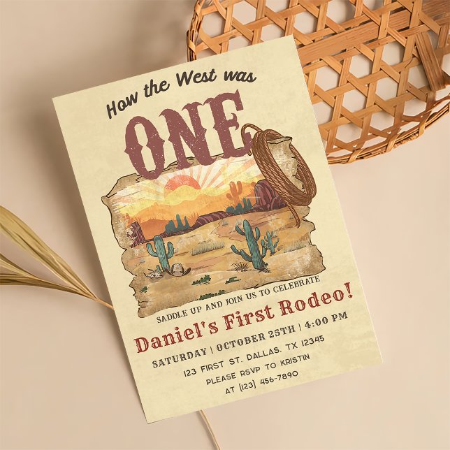 Wild West How The West Was One Birthday Invitation (Creator Uploaded)