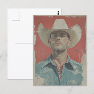 Wild West Icon: 1950s Vintage Cowboy Postcard