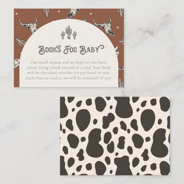 Wild West Livres Pour Cartes Bébés | Western Baby (Devant / Derrière)