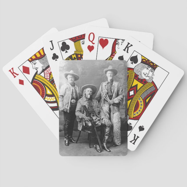 Wild West Pawnee Bill and Buffalo Bill image Playing Cards (Back)