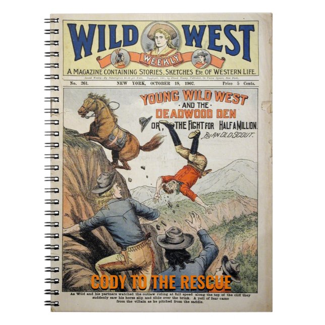Wild West Personalize Name Saying Gift Notebook (Front)