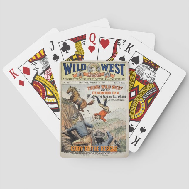 Wild West Poker Cards Personalize Name Gift (Back)