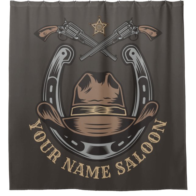 Wild West Revolver Horseshoe Western Cowboy Saloon (Front)