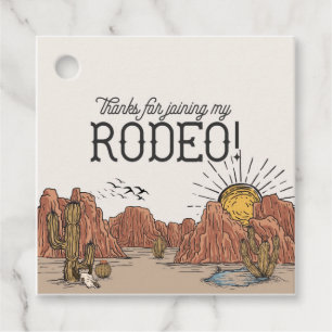 Wild West Rodeo Birthday Party Circle Favour Tags