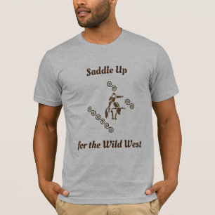 Wild West Rodeo Bull Rider on a Longhorn T-Shirt