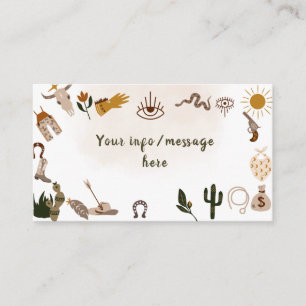 Wild west rodeo cowboy birthday enclosure card