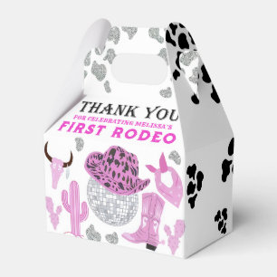 Wild West Rodeo Disco Pink Cowgirl Birthday Favor Box