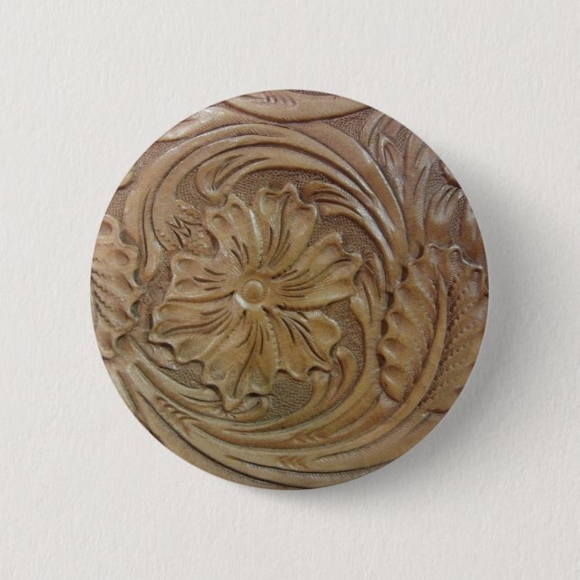Wild West Rose 2 Inch Round Button (Front)