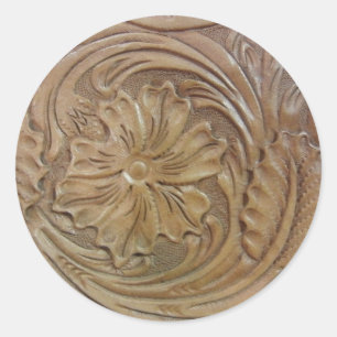 Wild West Rose Classic Round Sticker
