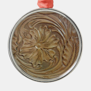 Wild West Rose Metal Ornament