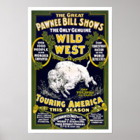 Wild West Show, 1903. Vintage Western Advertising