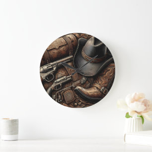 Wild West Treasures Large Clock