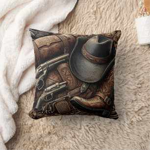 Wild West Treasures Throw Pillow