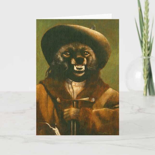 Wild West Wolf Dans Les Cartes De Voeux (Devant)