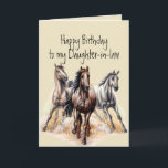 Wild Western Horses Birthday Daughter-in-law Card<br><div class="desc">Wild Western Horses Birthday Daughter-in-law Farm Animal  Things you enjoy for the one who loves Horses</div>