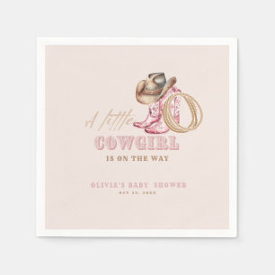 Wild Western Little Cowgirl Baby Shower Party   Napkin