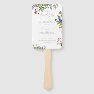 Wild Whimsical Blooms & Greenery Hand Fan