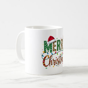 Wild Whimsical Merry Christmas Leopard Print Coffee Mug