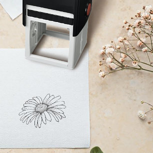 Wild White Daisy Self-inking Stamp