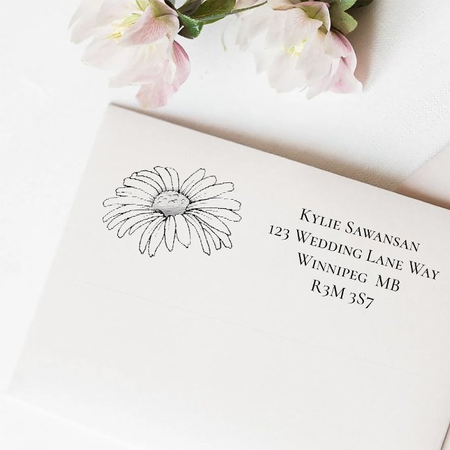 Wild White Daisy Self-inking Stamp (Creator Uploaded)