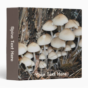 Wild White Mushrooms Nature Personalized Binder