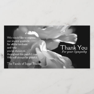 Wild White Roses 1 Sympathy Thank You