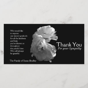 Wild White Roses 3 Sympathy Thank You