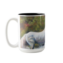 Wild White Stallion Coffee Mug