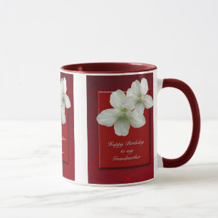 Wild White Violet Grandmother Happy Birthday Mug