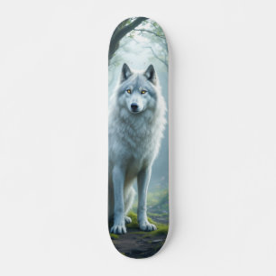 Wild White Wolf Skateboard