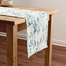 Wild Wild Horses Indigo Table Runner