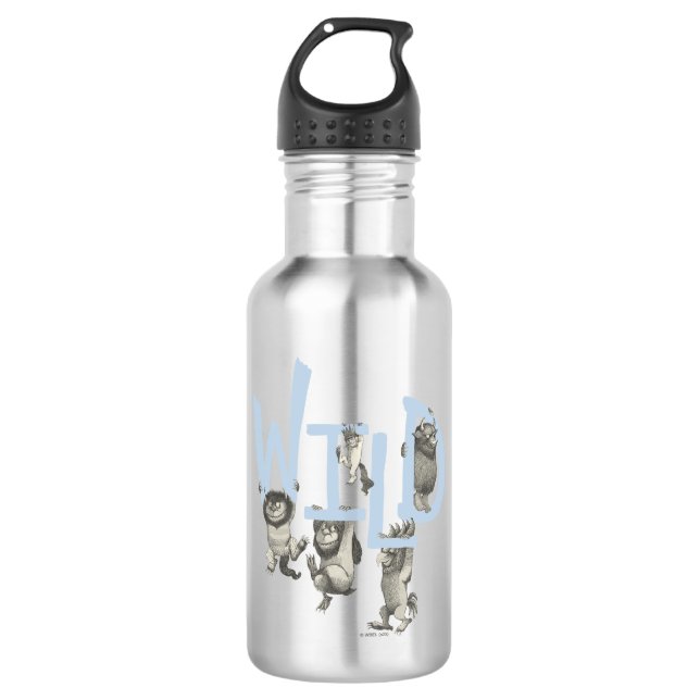 WILD | Wild Things and Max - Blue 532 Ml Water Bottle (Front)