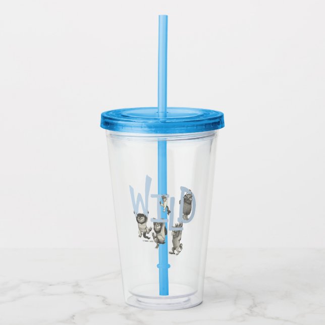 WILD | Wild Things and Max - Blue Acrylic Tumbler (Front)