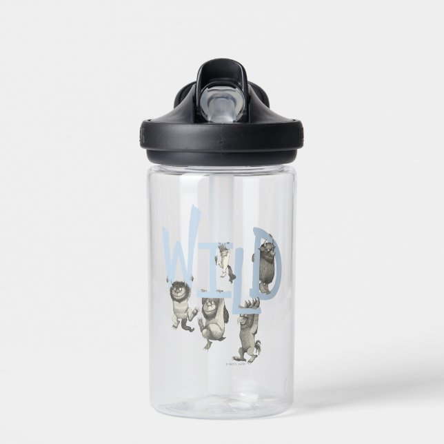 WILD | Wild Things and Max - Blue Water Bottle (Front)