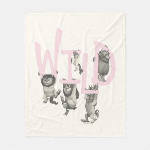 WILD   Wild Things and Max - Pink Fleece Blanket