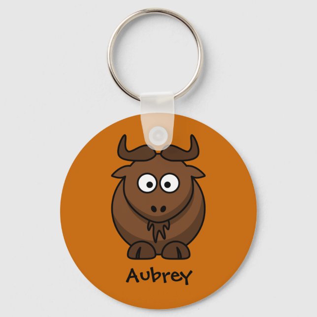Wild wildebeest keychain (Front)