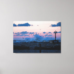 Wild Winter Waves Canvas Print