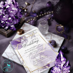 Wild Wisteria Gold Abstract Invitation<br><div class="desc">Abstract Wedding  -  A beautiful fluid alcohol ink abstract in shades of wisteria lilac lavenders and  hints of hydrangea blue  with sparkling gold accents  - original art © by WhimsicalArtwork™</div>