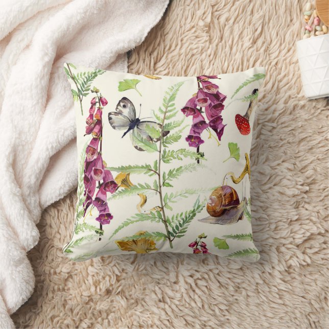Wild Witch Forest Throw Pillow (Blanket)