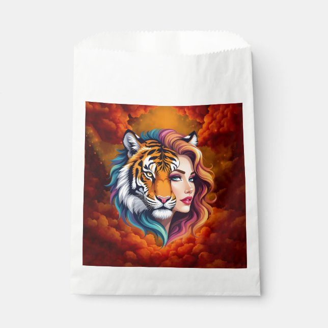 Wild Within – Tiger Spirit Goddess.  Favour Bag (Front)