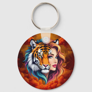Wild Within – Tiger Spirit Goddess. Keychain