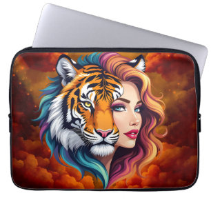 Wild Within – Tiger Spirit Goddess. Laptop Sleeve