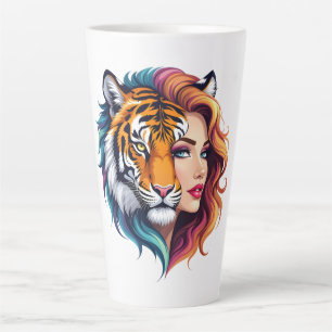 Wild Within – Tiger Spirit Goddess.  Latte Mug
