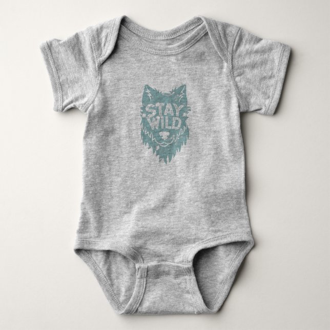 Wild Wolf Baby Bodysuit (Front)
