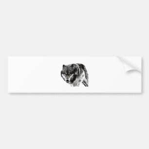Wild Wolf Bumper Sticker