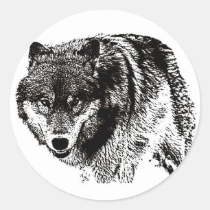 Wild Wolf Classic Round Sticker