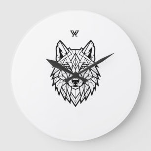 Wild Wolf Graphic Vintage Wilderness Wolf T-Shir Large Clock