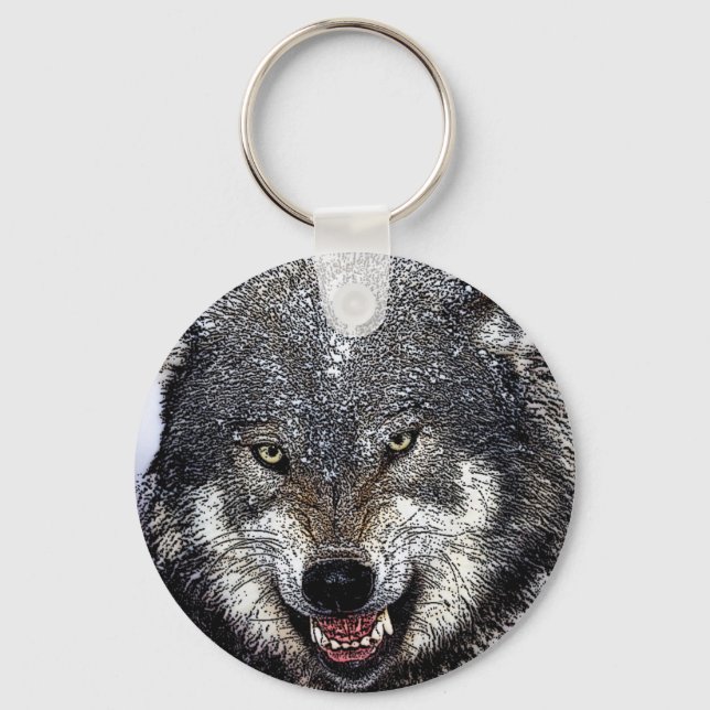 Wild Wolf Keychain (Front)