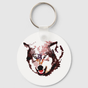 Wild Wolf Keychain